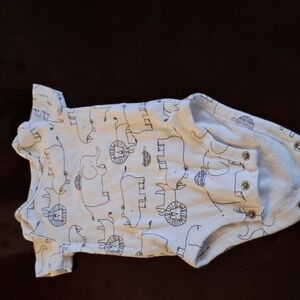 White onesie and white sleeper.